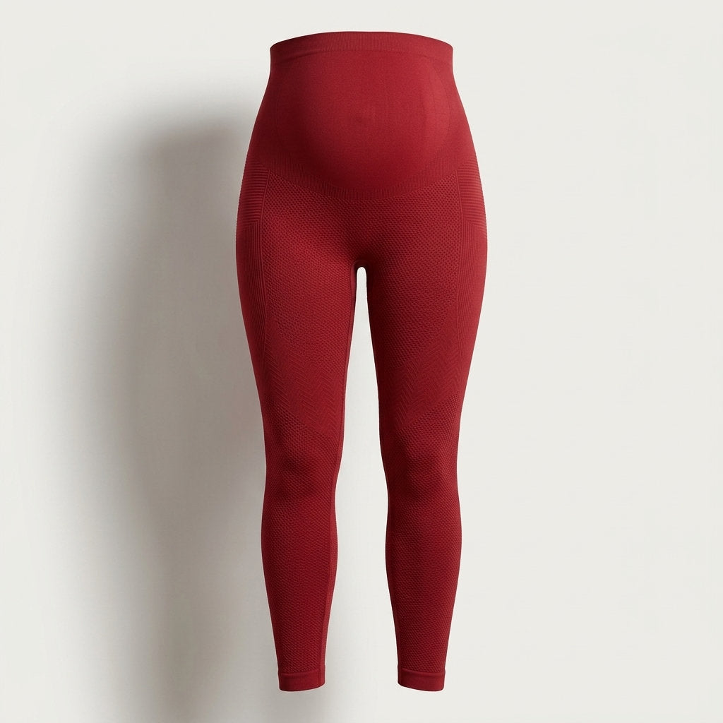 Legging Évolution - Grossesse & Post-Partum - Maman Prime - Rouge Carmin / S : 34 – 36